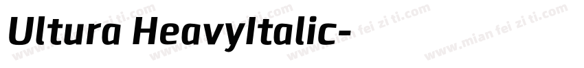 Ultura HeavyItalic字体转换